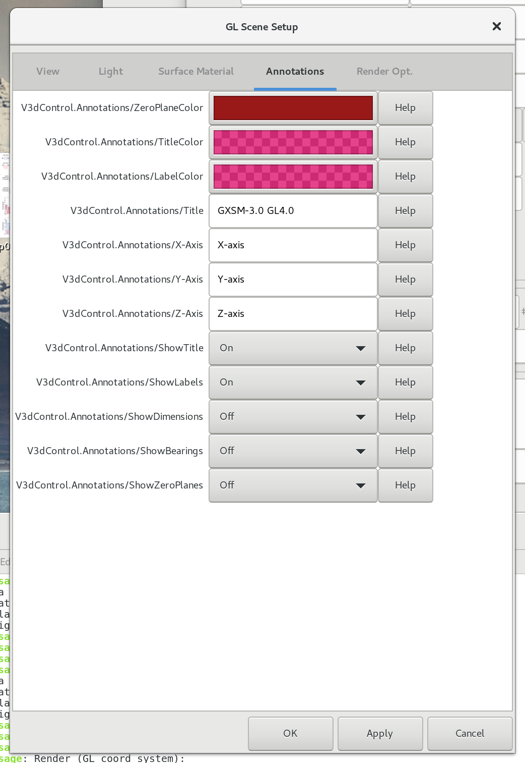 Scene annotations.